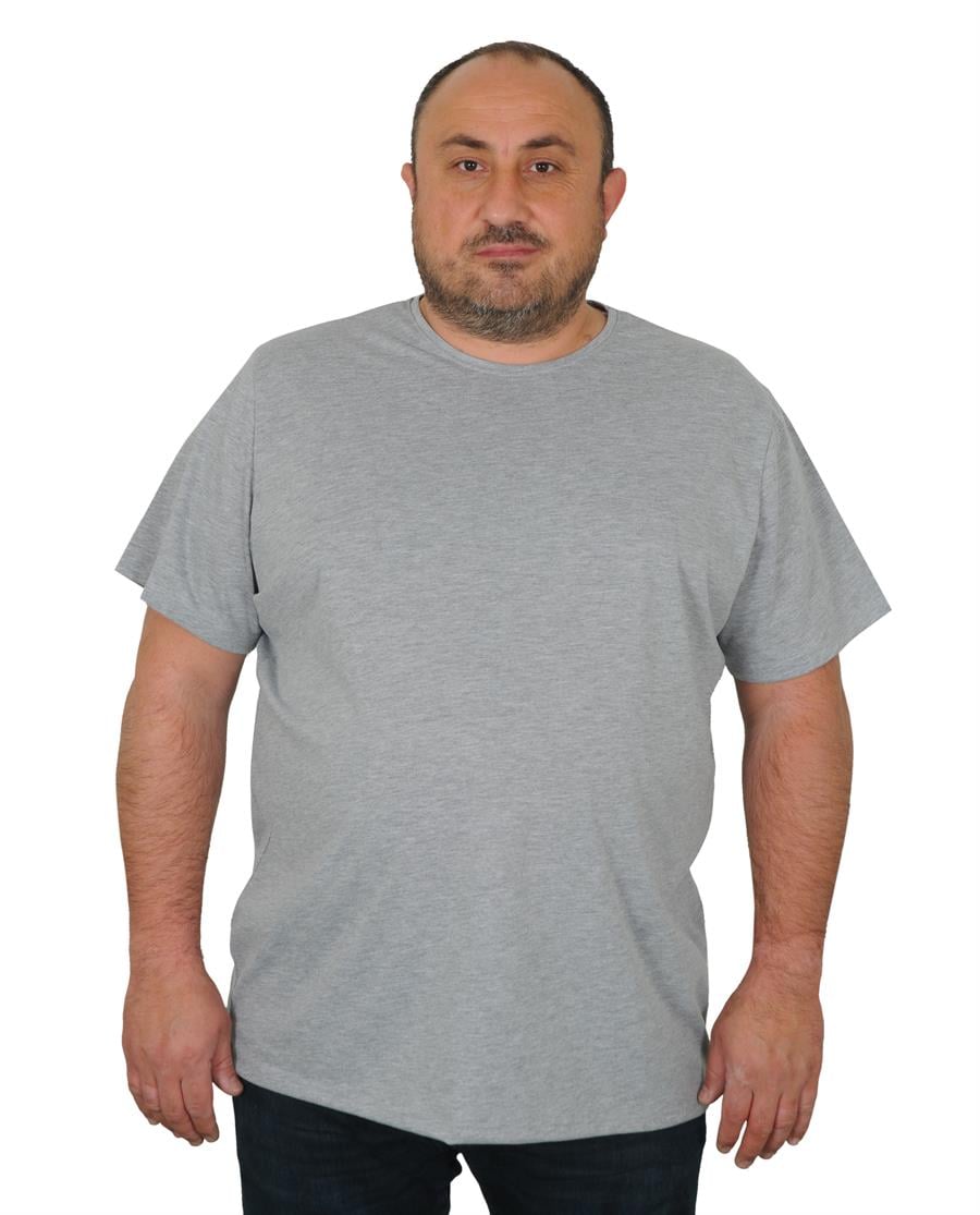 голема маица памучна 100% памук големи броеви од 3xl 4xl 5xl 6xl 7xl 8xl 9xl 10xl предна страна гри меланж