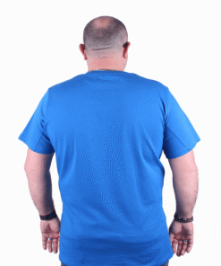 голема маица памучна 100% памук големи броеви од 3xl 4xl 5xl 6xl 7xl 8xl 9xl 10xl задна страна сина
