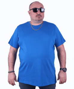 голема маица памучна 100% памук големи броеви од 3xl 4xl 5xl 6xl 7xl 8xl 9xl 10xl предна страна сина