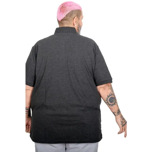 Темно сива машка поло маица –ЏЕБ, големи броеви (3XL до 10XL) | 100% памук - Image 2