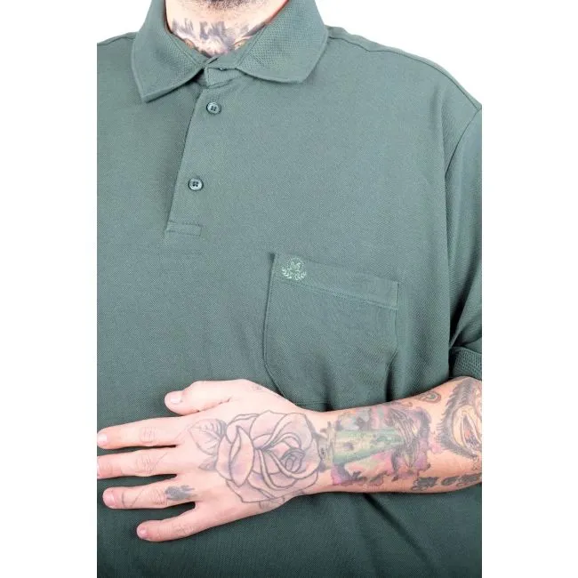 Зелена машка поло маица –ЏЕБ, големи броеви (3XL до 10XL) | 100% памук - Image 3