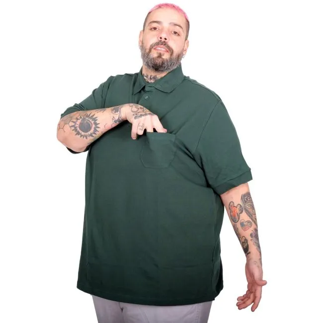 Зелена машка поло маица –ЏЕБ, големи броеви (3XL до 10XL) | 100% памук - Image 4