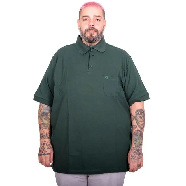 Зелена машка поло маица –ЏЕБ, големи броеви (3XL до 10XL) | 100% памук