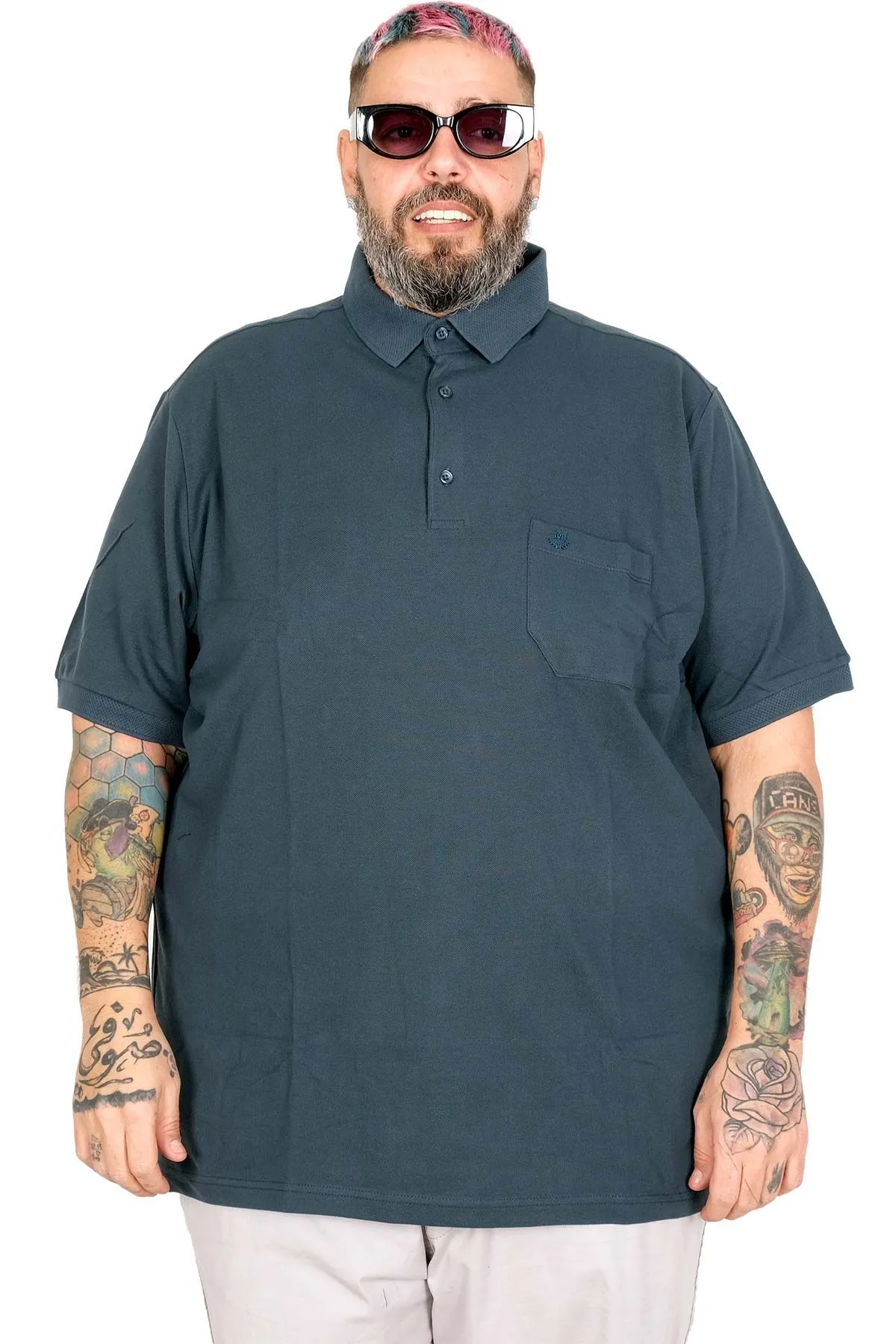 поло маица во големини од 4xl 5xl 6xl 7xl 8xl 9xl 10xl поло памучна маица предна страна - трикизно зелена