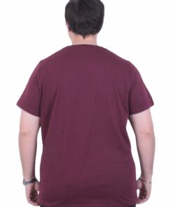 Алтернативен поглед на Бордо машка голема маица – големи броеви (3XL до 10XL) | 100% памук - дебела ткаенина, апликација